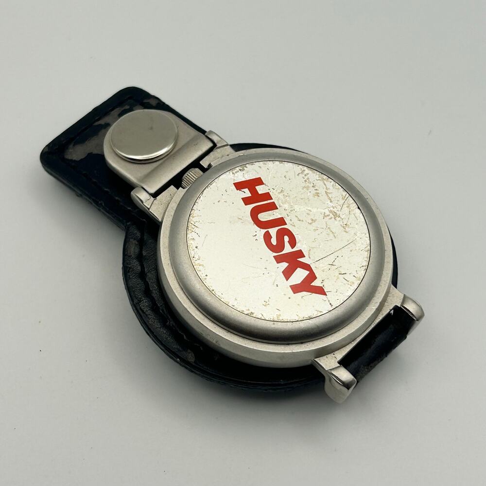 Husky Silver-tone Stainless Steel Pocket Watch Working New Battery